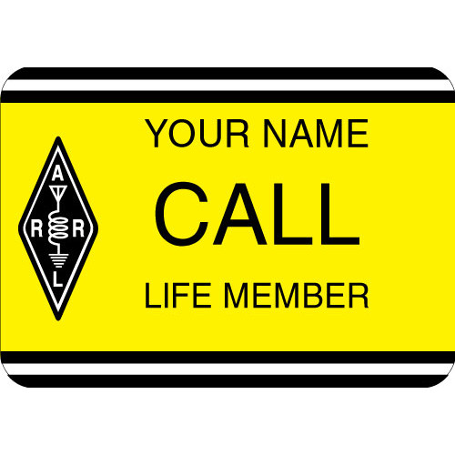 Large ARRL Life Member Badge
