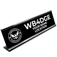Large Customized Call Sign Desk Plate