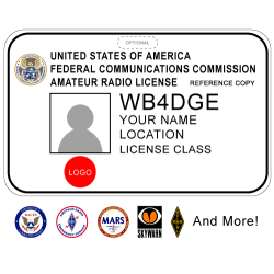 Printed Amateur Radio Badge w/ Photo