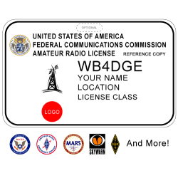 Printed Amateur Radio Badge w/ Tower