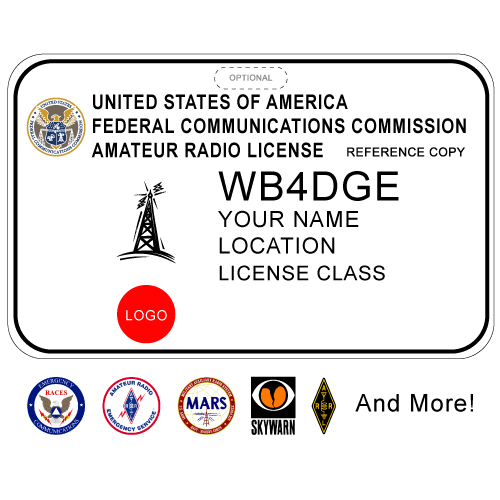 Printed Amateur Radio Badge w/ Tower