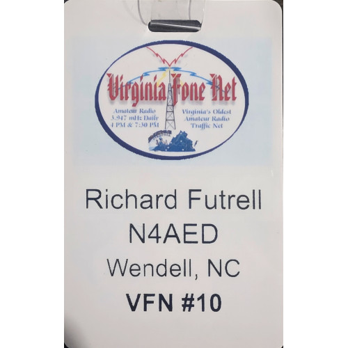 Virginia Fone Net Printed Badge w/ Clip