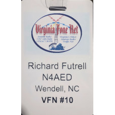 Virginia Fone Net 3.947 Printed Club Badge
